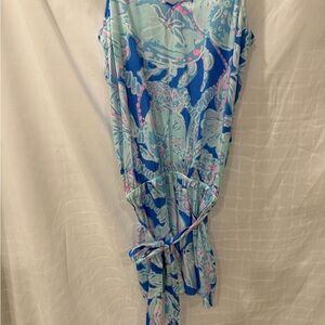 Lilly Pulitzer Blue and Pink Short Romper size XS